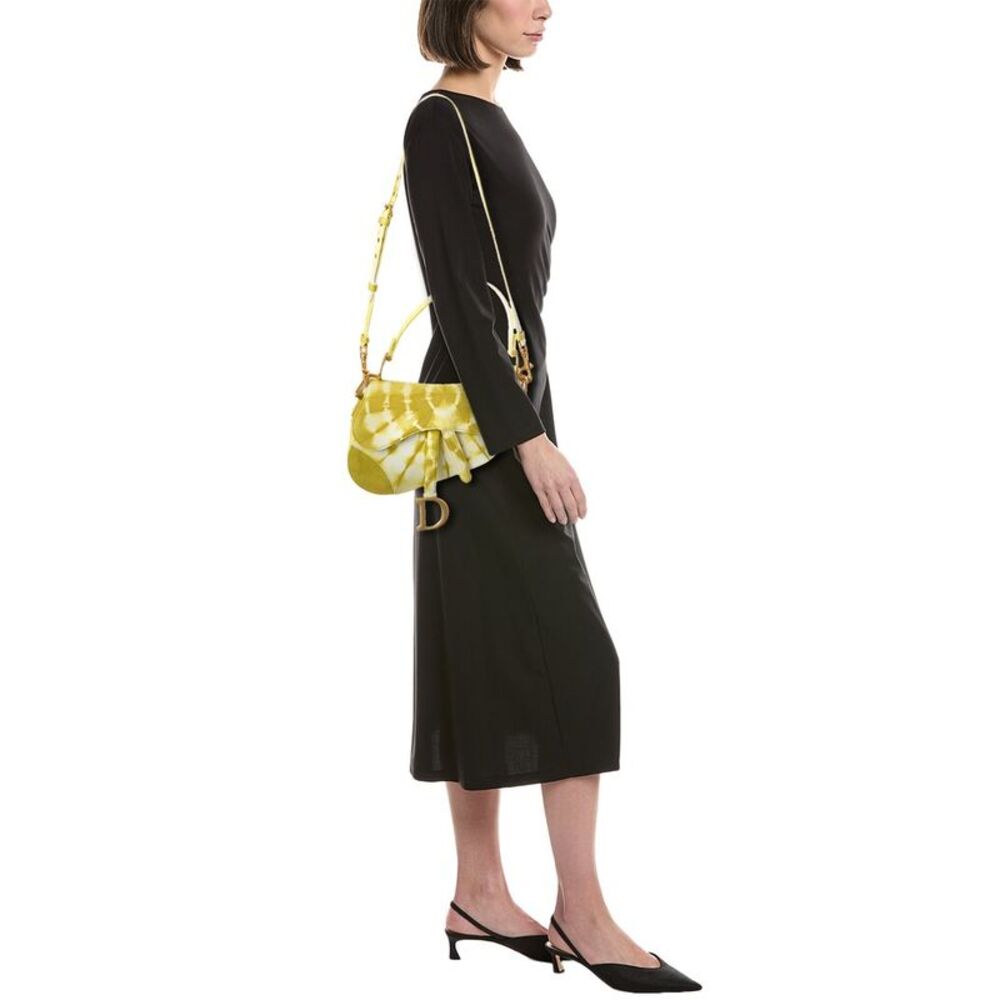 Dior Medium Canvas Saddle Bag, Green - Picture 4 of 5